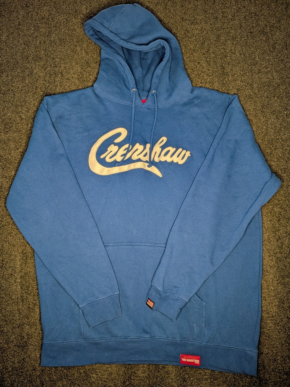 The Marathon Clothing Crenshaw Hoodie Men's XL Blue Nipsey Hussle TMC